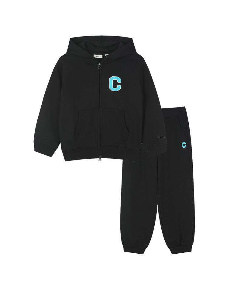 C로고 레귤러핏 후드집업 커버셋 블랙 CK2603SU03BK