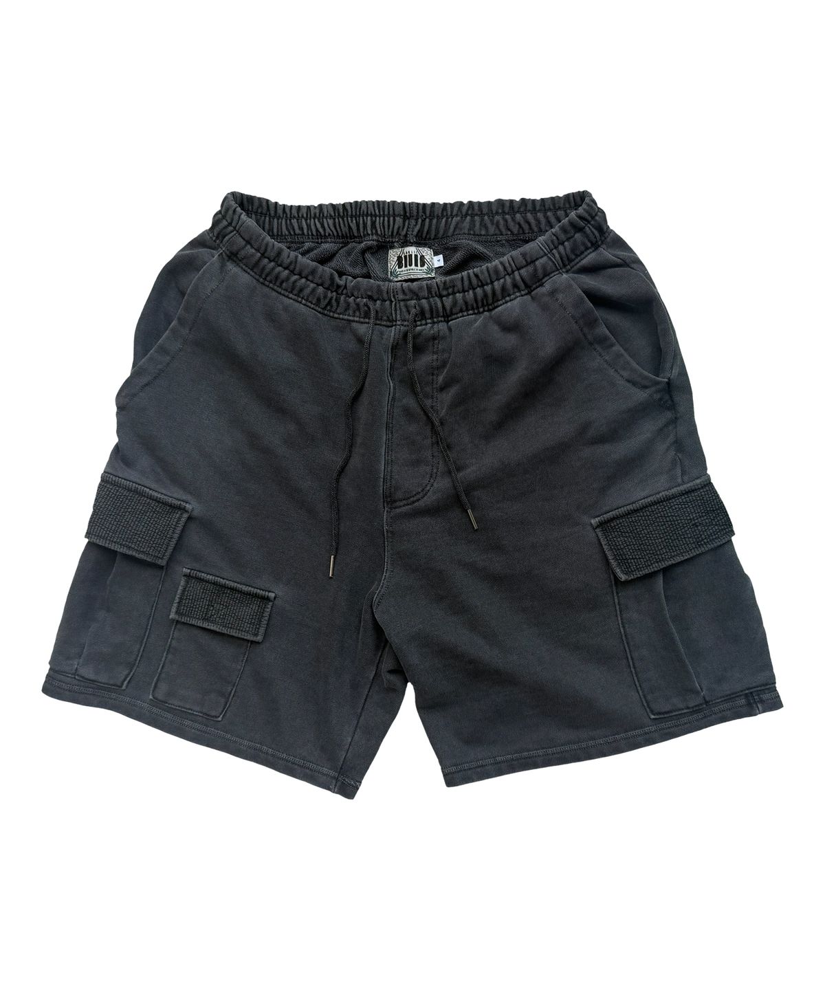 갈릭 블루스(GARLICBLUES) Washed Cargo Sweat Shorts (charcoal)