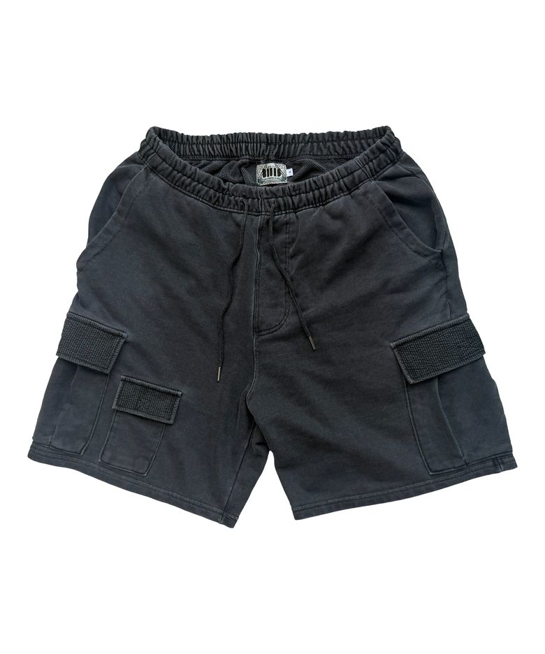 Washed Cargo Sweat Shorts (charcoal)