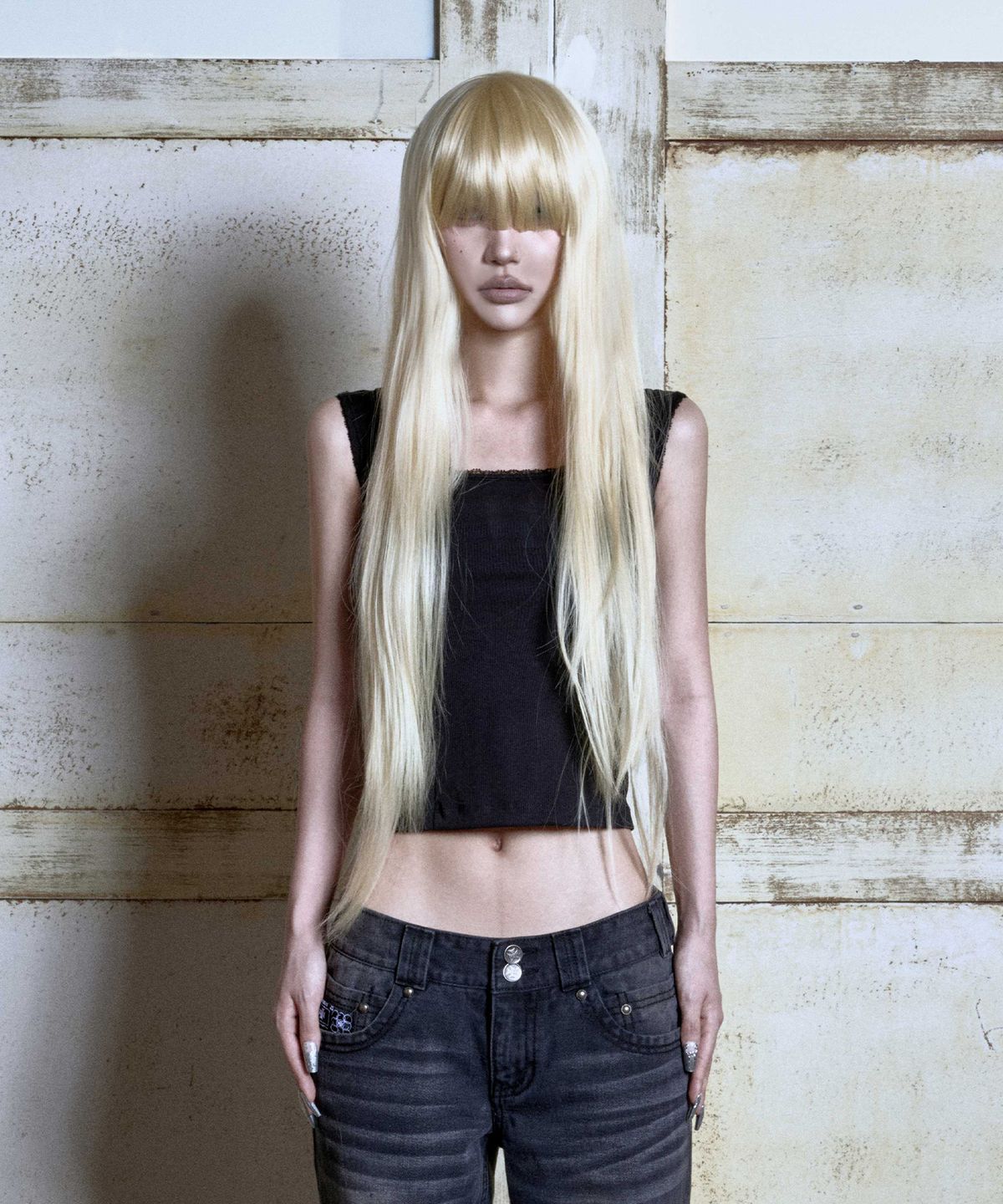 오퍼스 0012(OPUS 0012) Op.07 DAISY LACE SLEEVELESS BLACK