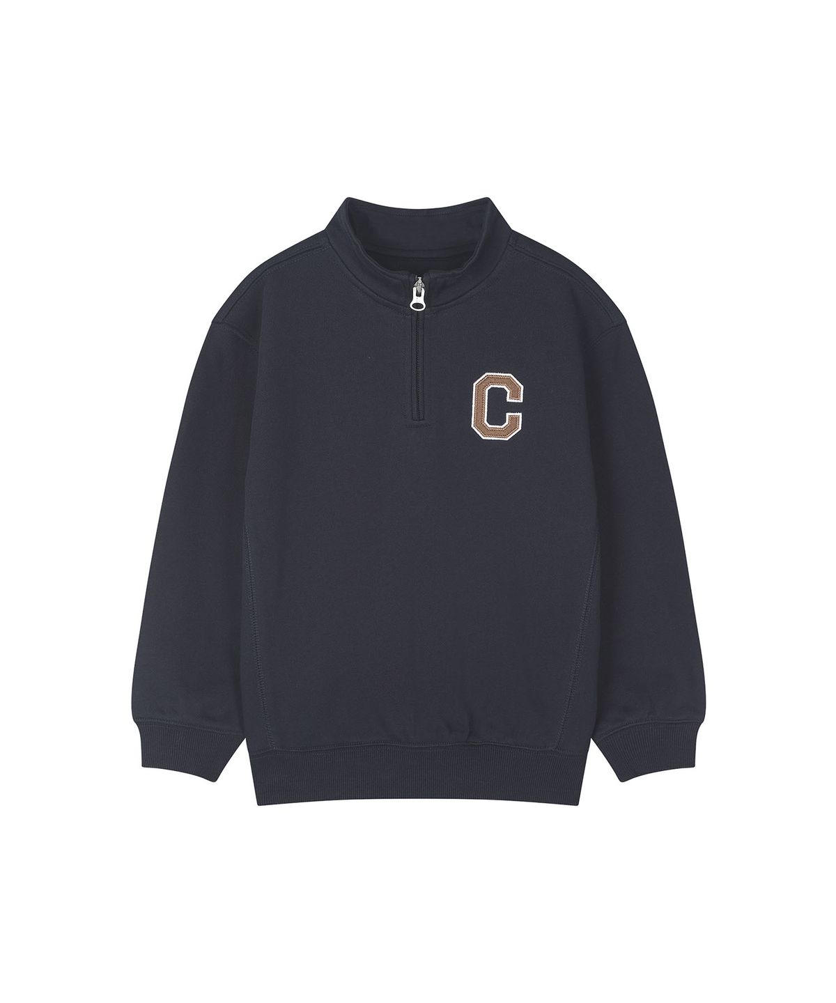 커버낫 키즈(COVERNAT KIDS) C로고 레귤러핏 반집업 스웻셔츠 네이비 CK2603CR36NA
