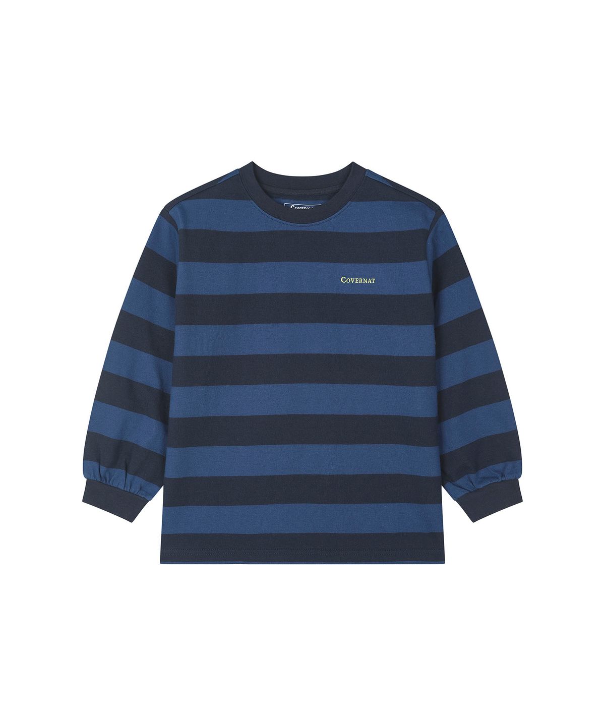 커버낫 키즈(COVERNAT KIDS) 워드마크 스트라이프 레귤러핏 티셔츠 블루 CK2603LT14BL