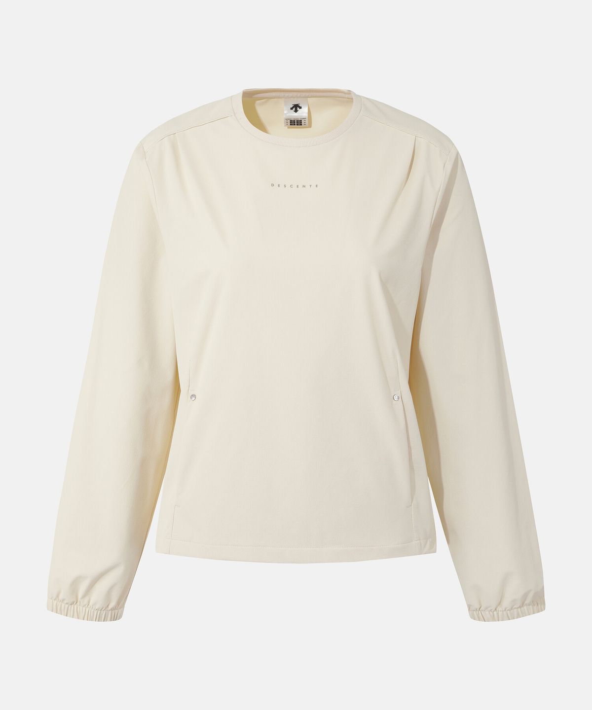 데상트(DESCENTE) 여성 포켓 컴포트핏 맨투맨 크림 SR322PWH71