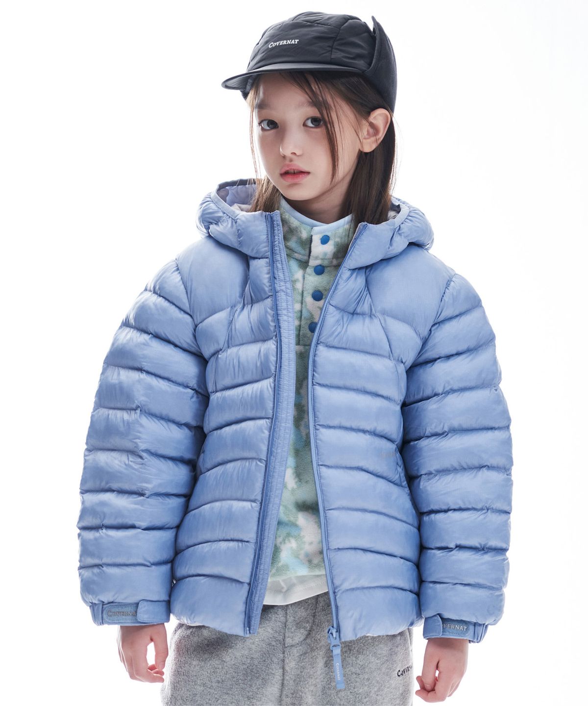 커버낫 키즈(COVERNAT KIDS) 커버라이트 후드 경량 점퍼 블루 CK2604JU10BL