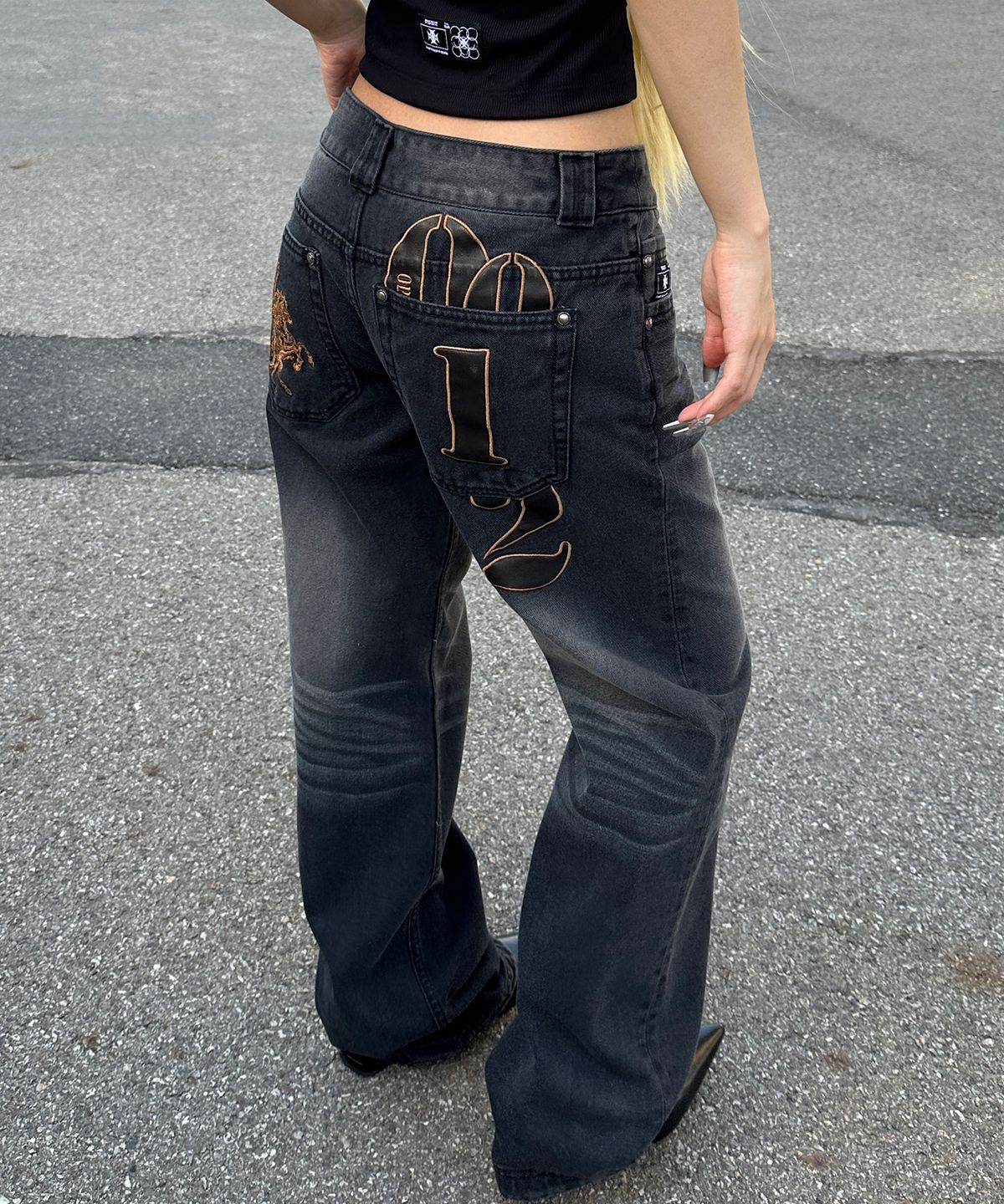 오퍼스 0012(OPUS 0012) Op.09 OG-CLASSIC LOWRISE DENIM PANTS BLACK