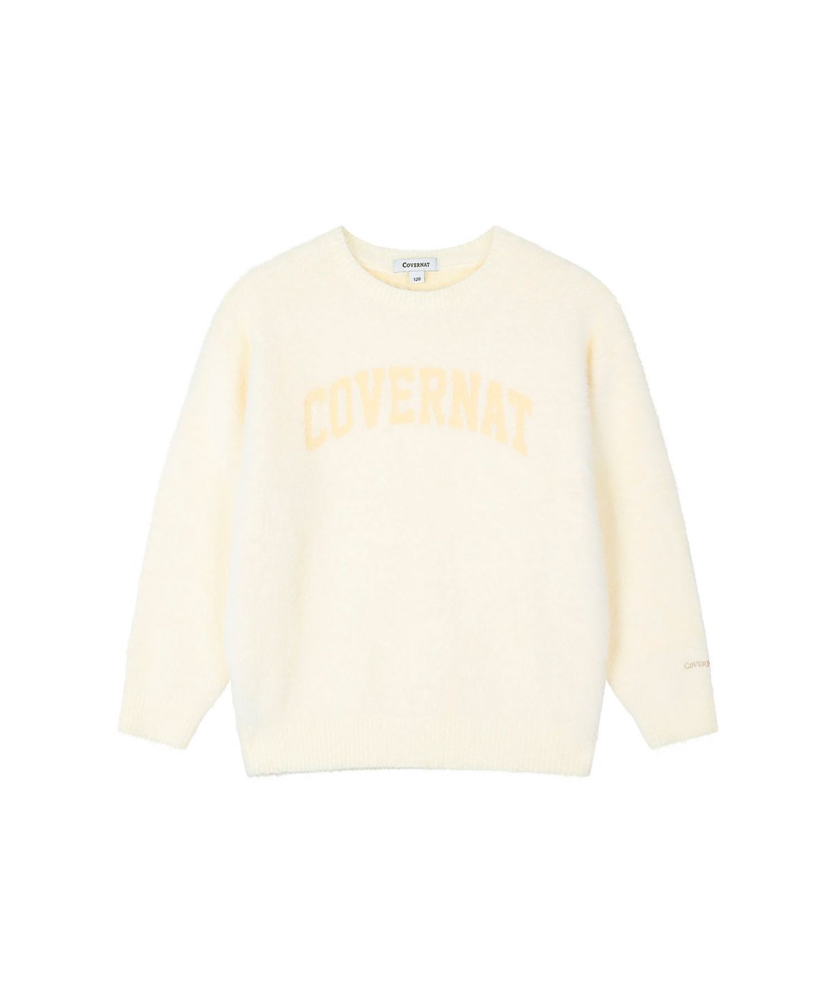커버낫 키즈(COVERNAT KIDS) 아치로고 풀오버 셔닐 스웨터 크림 CK2604KT03CM