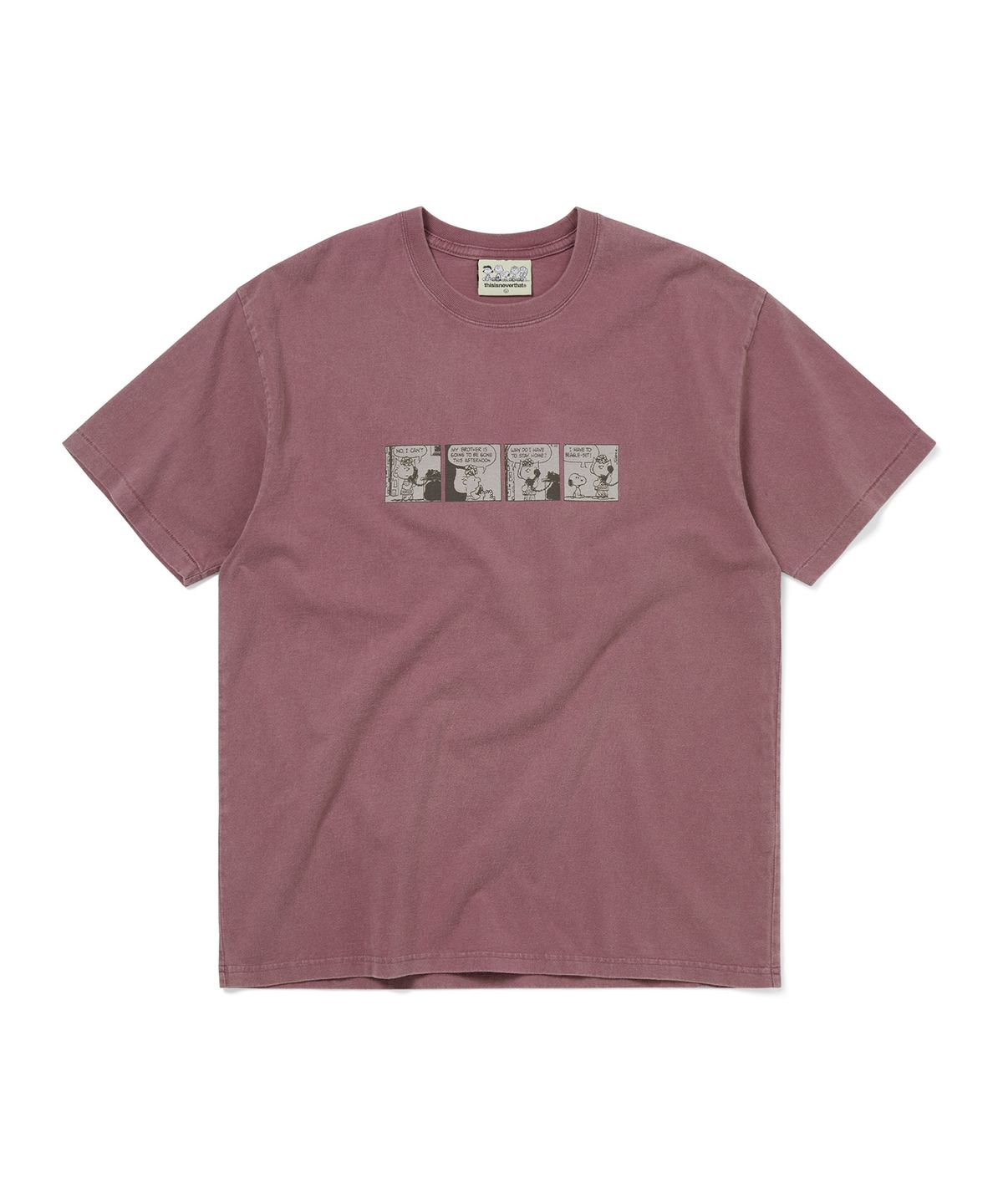디스이즈네버댓(THISISNEVERTHAT) TNT PEANUTS Comic Strip Tee Fuchsia