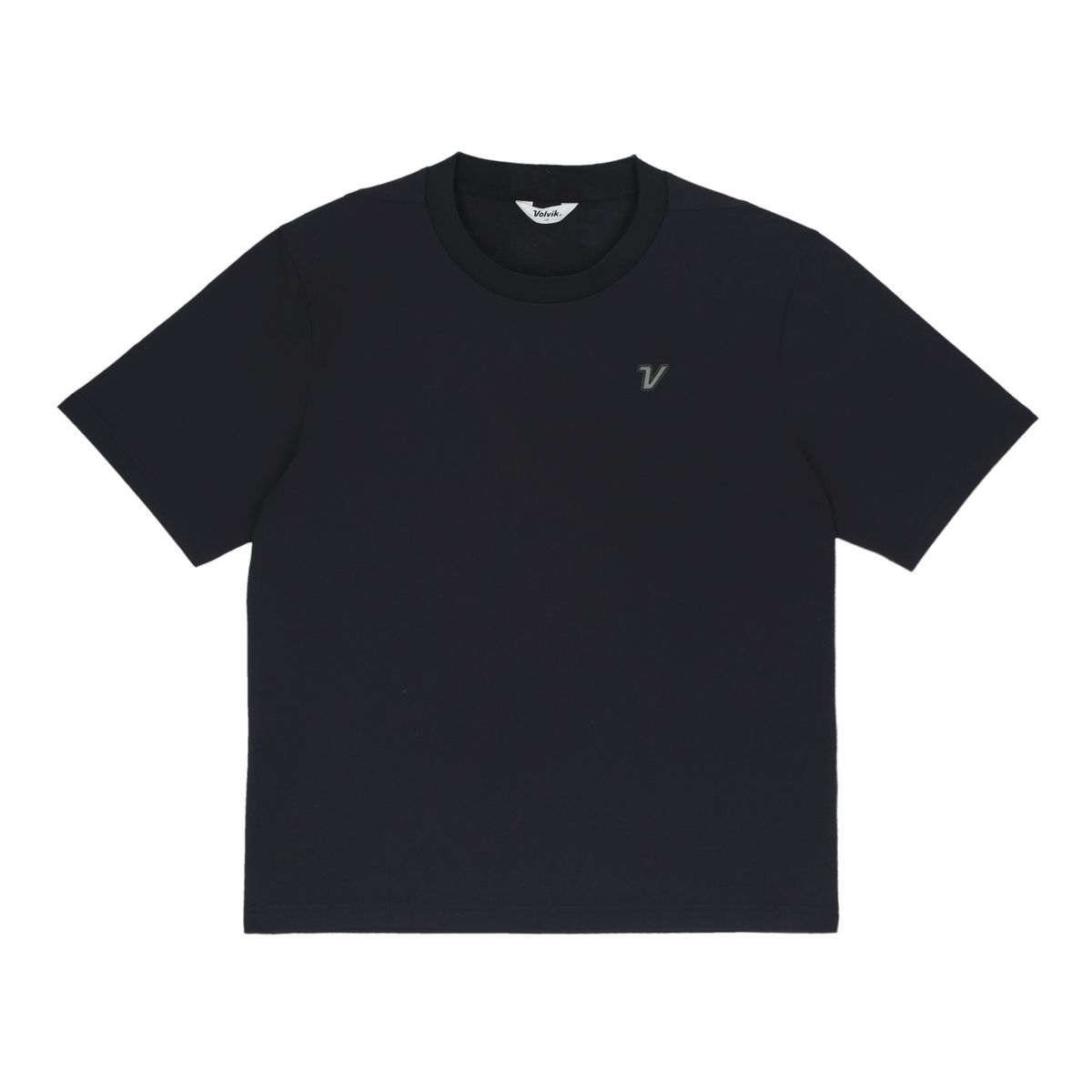 볼빅 골프웨어(VOLVIK GOLFWEAR) 남성 [STD]이지 라운드 반팔 티셔츠 VMTSQ591_BK
