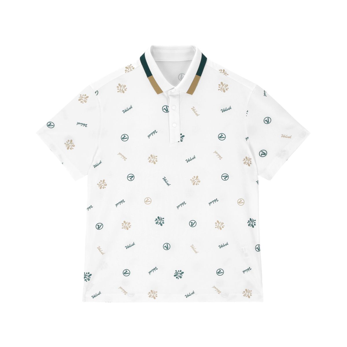 볼빅 골프웨어(VOLVIK GOLFWEAR) 남성 전판 프린트 요꼬 반팔 티셔츠 VMTSQ483_OW