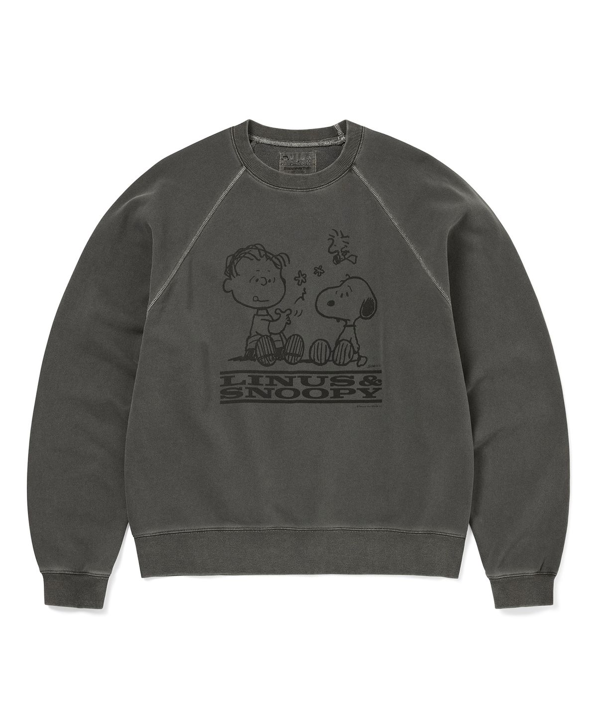 디스이즈네버댓(THISISNEVERTHAT) TNT PEANUTS Faded Crewneck Charcoal