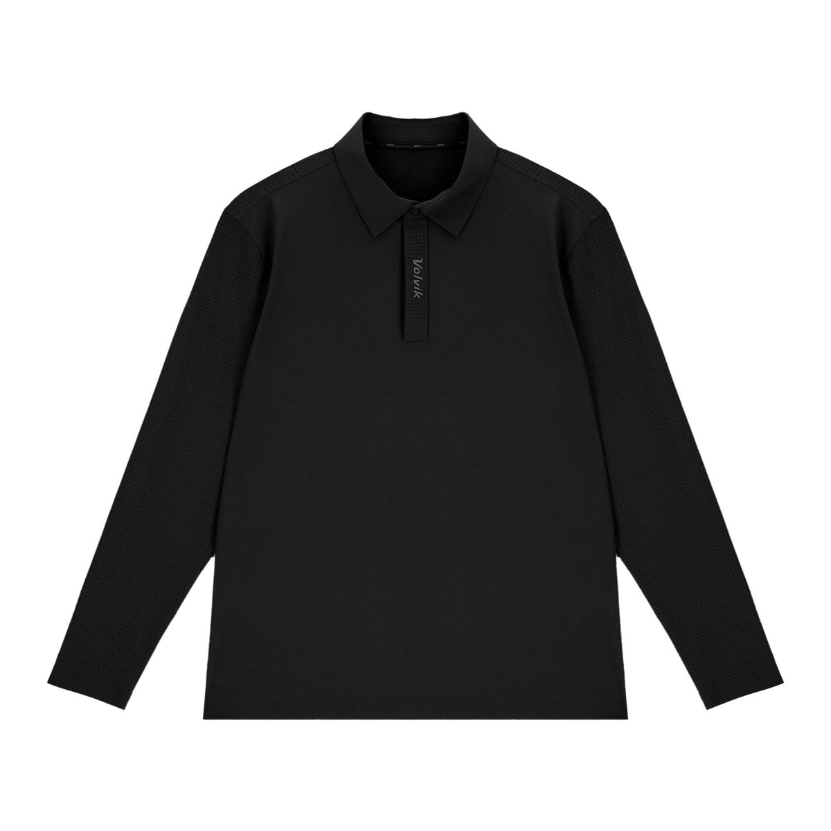 볼빅 골프웨어(VOLVIK GOLFWEAR) 남성 등소매 타공 제에리 긴팔 티셔츠 VMTSQ385_BK