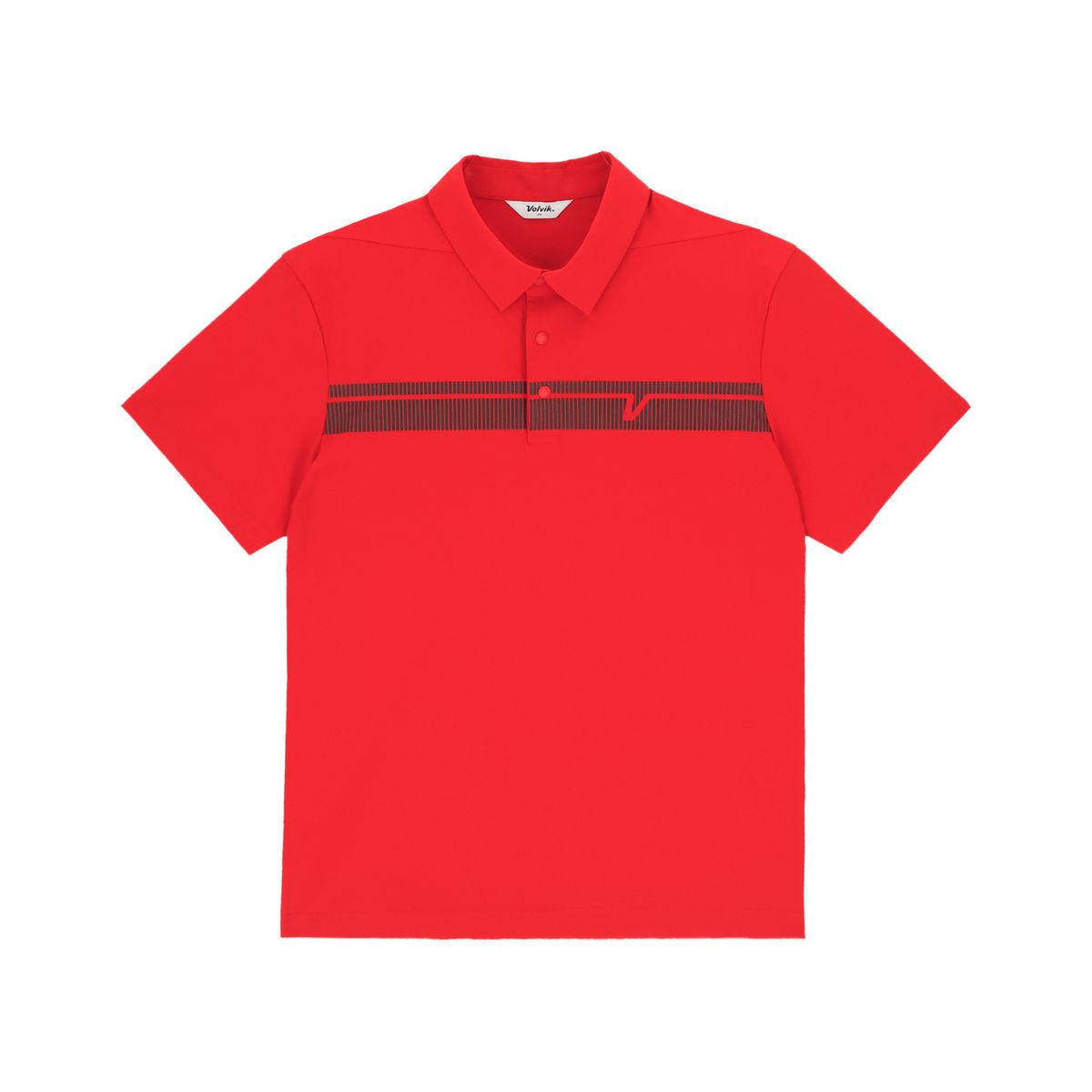 볼빅 골프웨어(VOLVIK GOLFWEAR) 남성 에센셜 보더 프린트 제에리 반팔 티셔츠 VMTSQ382_RE