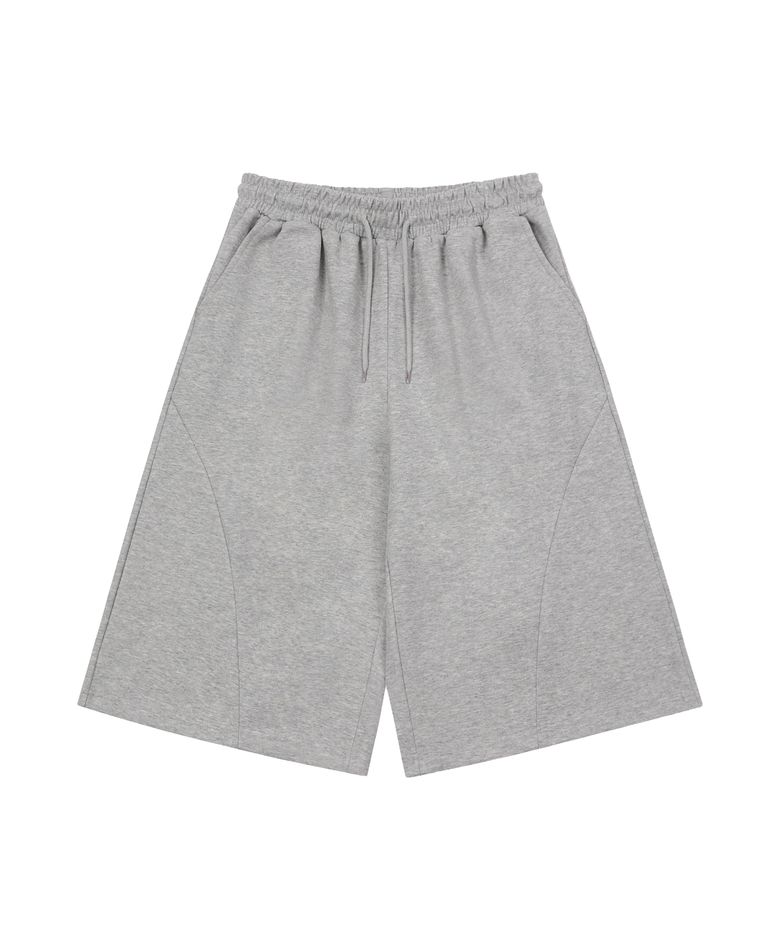 Front Cut-out Bermuda Pants Gray