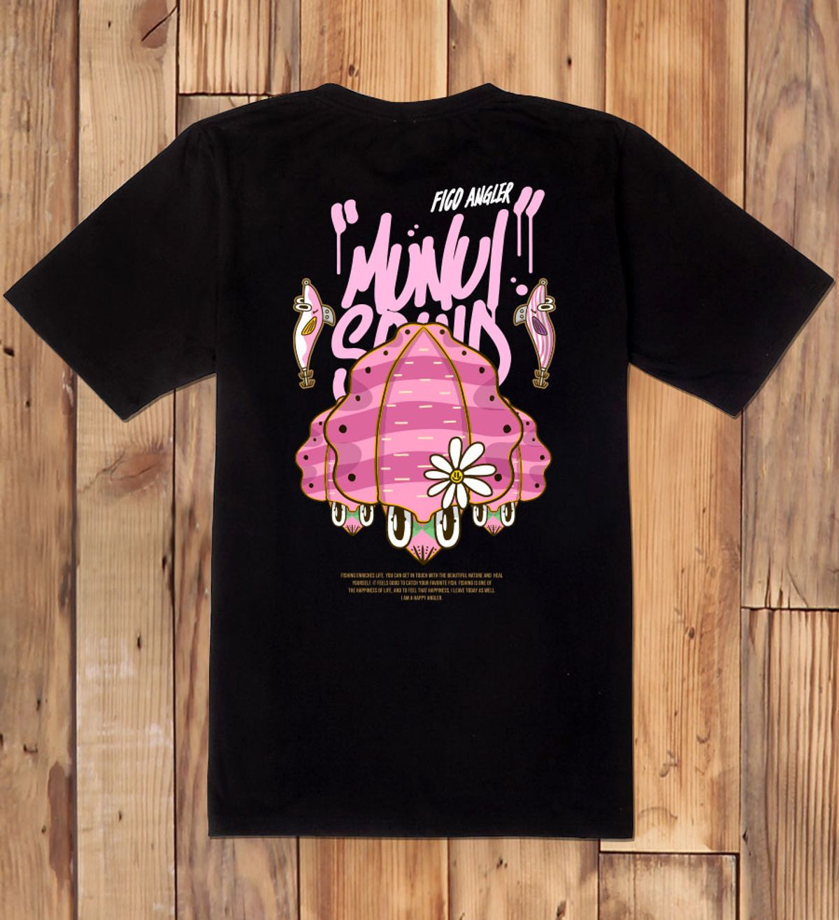 돌돌(DOLDOL) FICO-tshirts-408 무늬오징어 피코앵글러 낚시 디자인 티셔츠 반팔티