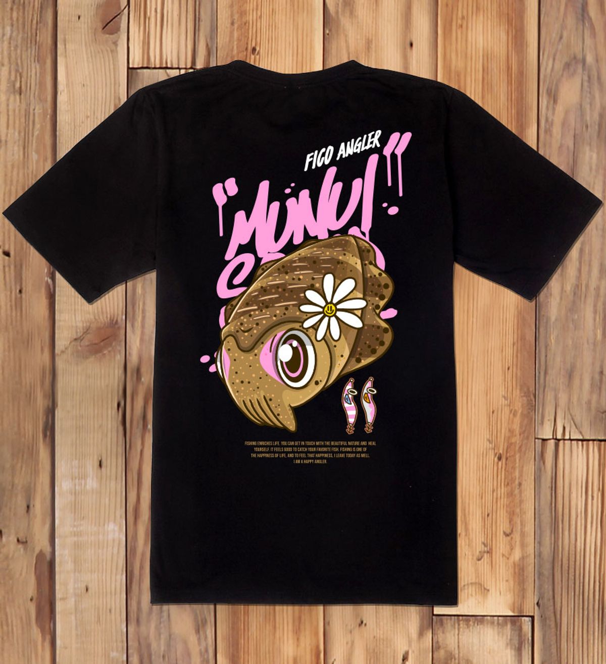 돌돌(DOLDOL) FICO-tshirts-410 무늬오징어 피코앵글러 낚시 디자인 티셔츠 반팔티