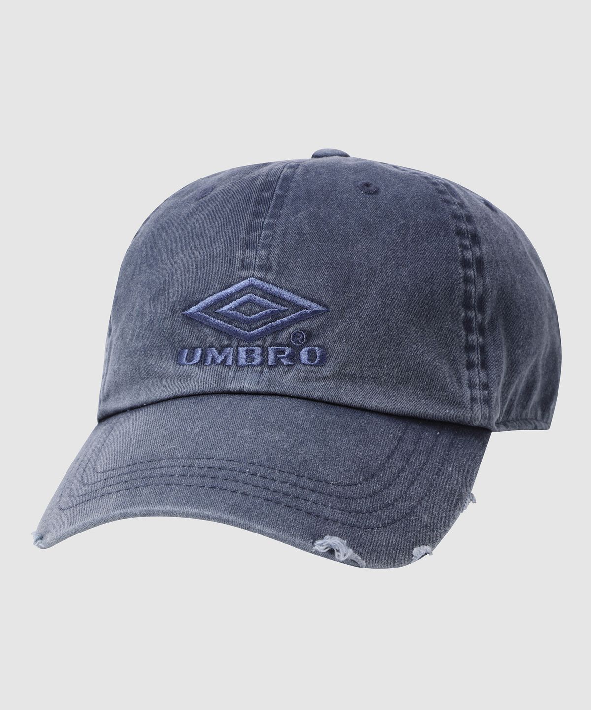 엄브로(UMBRO) 에센셜 데미지 워싱 볼캡 블루 UR323CCP94