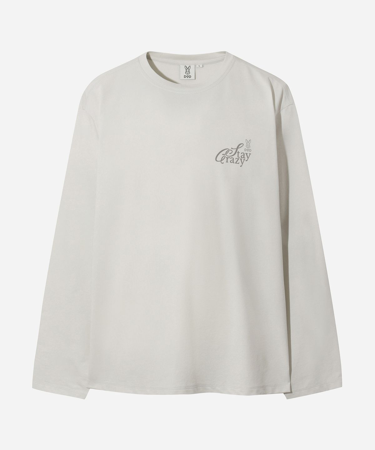 디오디(DOD) 레터링 그래픽 긴팔티셔츠(IVORY)