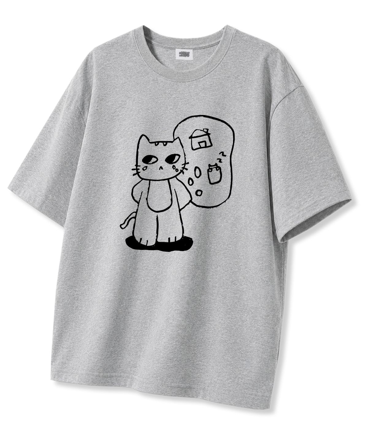 유니온가먼츠(UNION GARMENTS) 아이원트홈 오버핏 반팔티셔츠 그레이