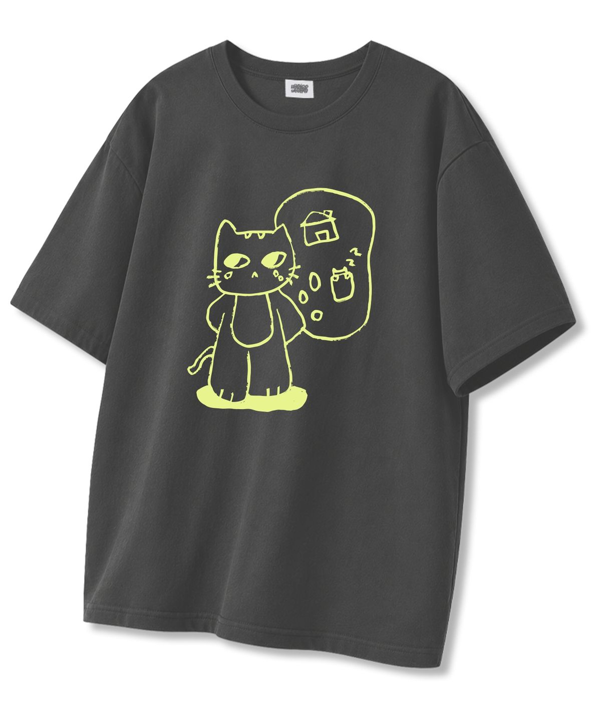 유니온가먼츠(UNION GARMENTS) 아이원트홈 오버핏 반팔티셔츠 다크그레이