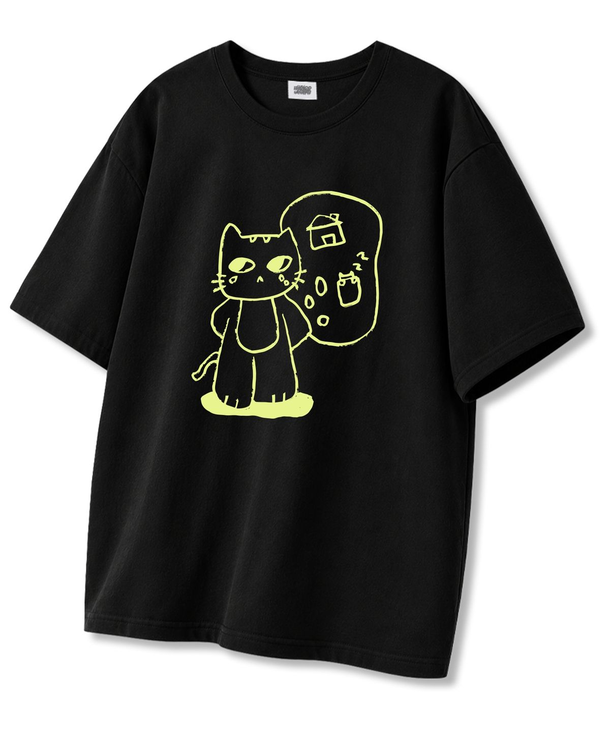 유니온가먼츠(UNION GARMENTS) 아이원트홈 오버핏 반팔티셔츠 블랙