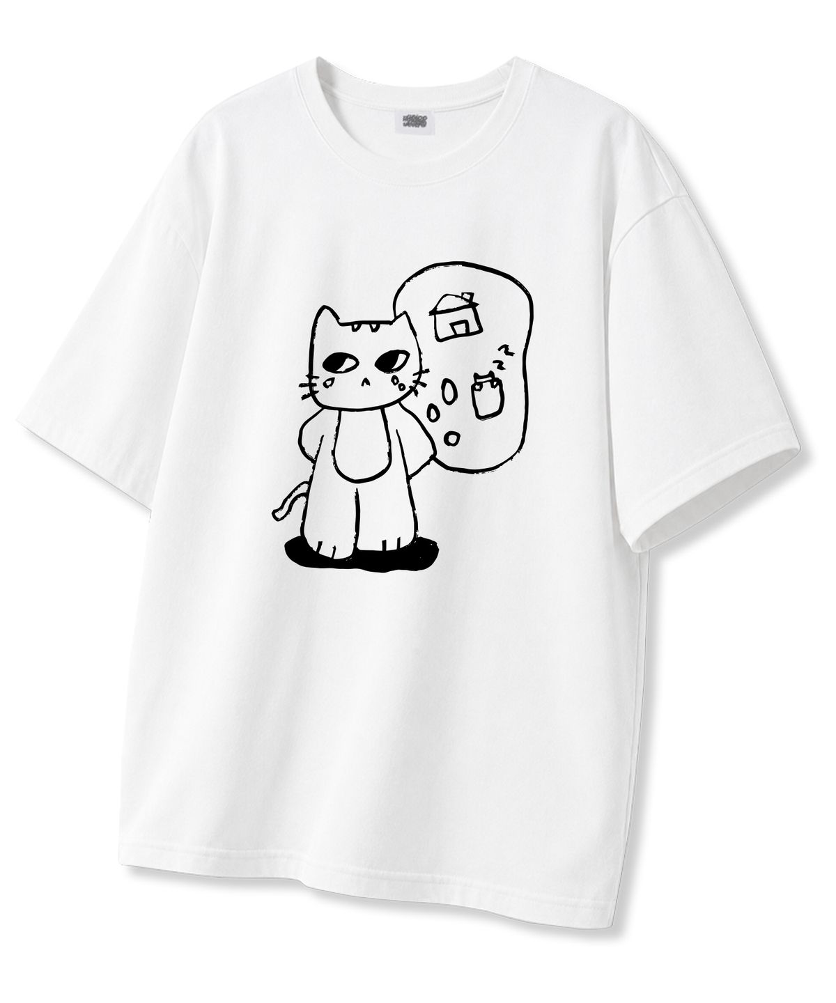 유니온가먼츠(UNION GARMENTS) 아이원트홈 오버핏 반팔티셔츠 화이트