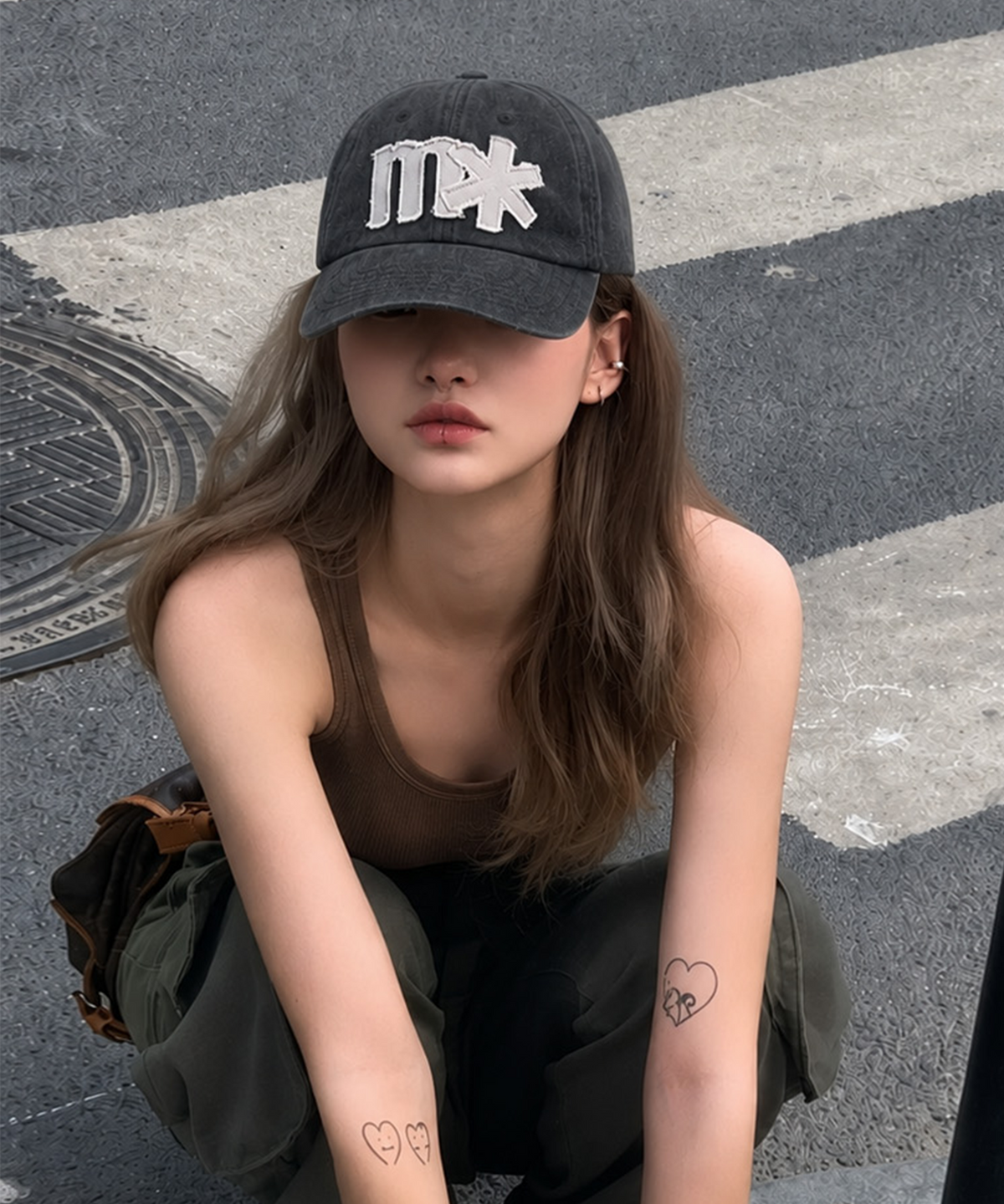 미타유스(MITA YOUTH) 미타 아카이브 워시드 패치 볼캡 [PIGMENT CHARCOAL]