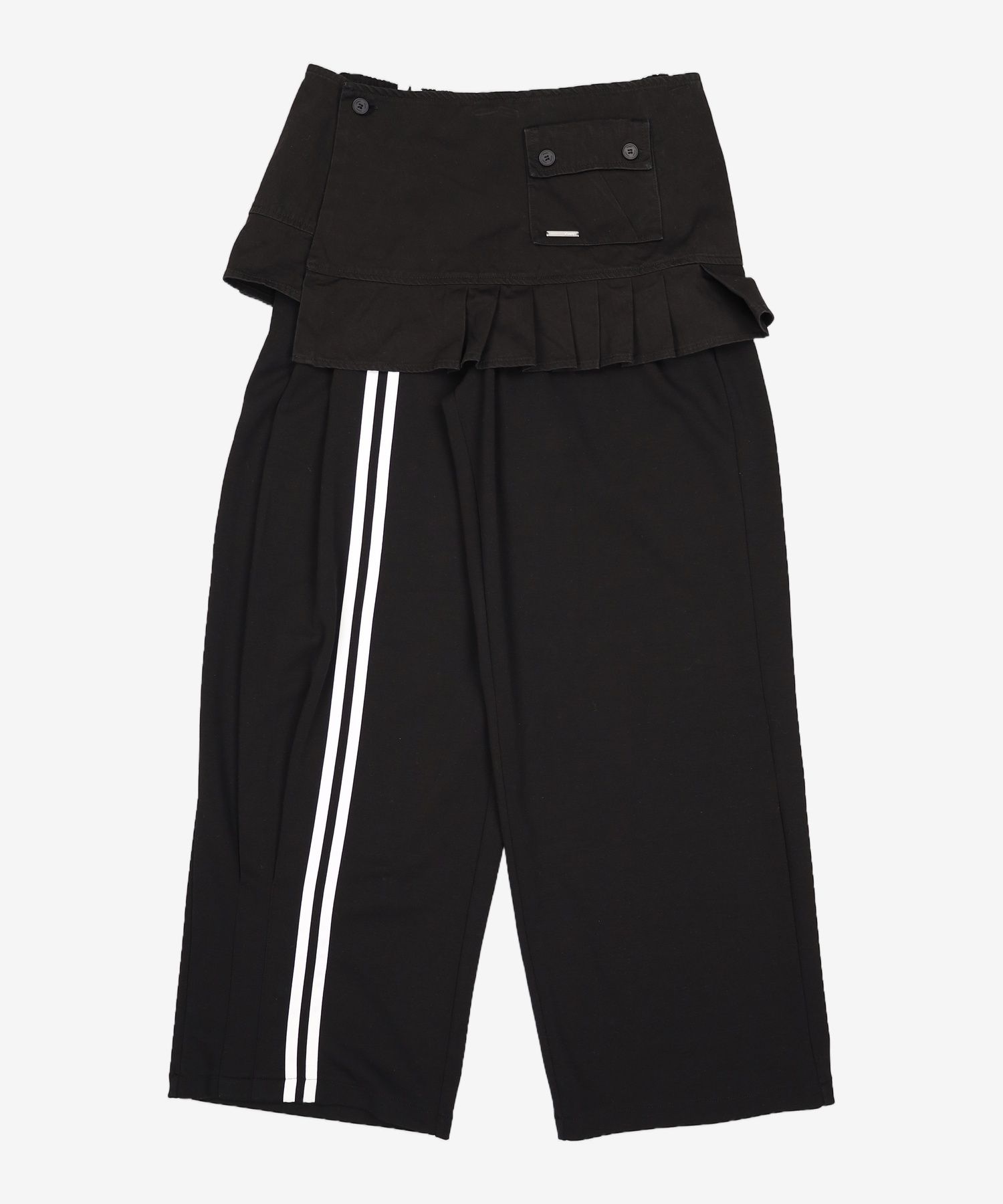 USED] 미세키서울(MISEKI SEOUL) Track Pleats skirt pants SET BLACK