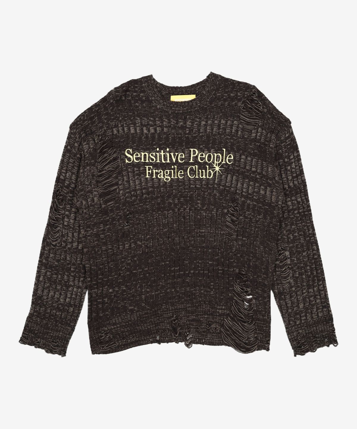 메인부스(MAINBOOTH) Fragile Club Damage Sweater(BLACK) M