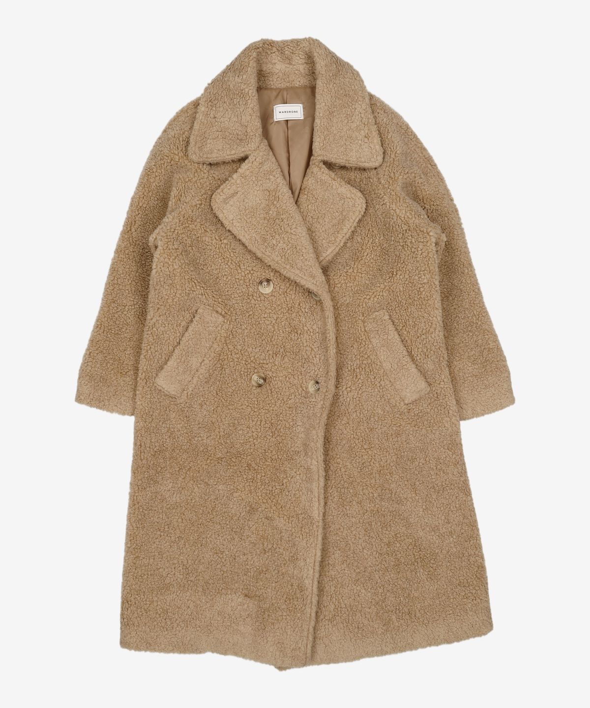와드로브(WARDROBE) OVERFIT TEDDY BEAR COAT_BROWN FREE
