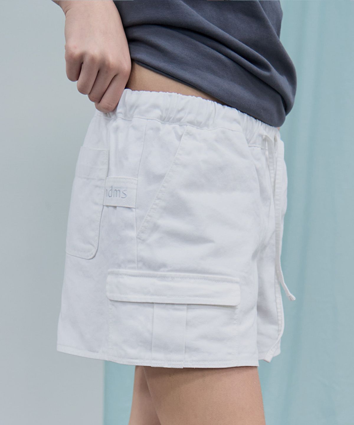 무드무스(MOODMOOSE) ZOOTY BANDING SHORTS PANTS IVORY [MMSU1PT26IV]