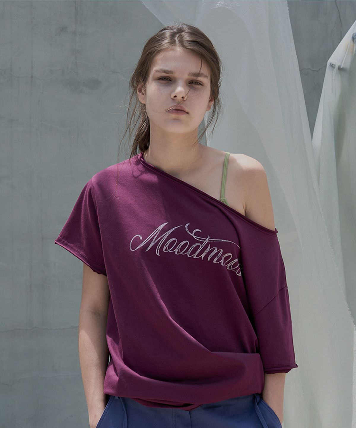 무드무스(MOODMOOSE) LONAT T-SHIRT PURPLE [MMSU1TS22PP]