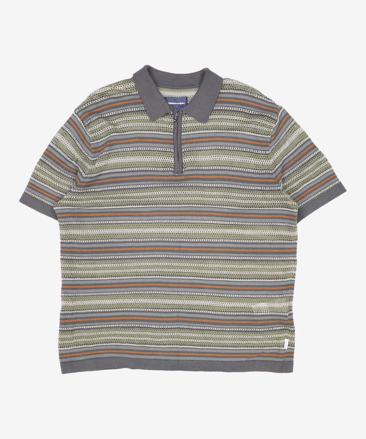 디스이즈네버댓(THISISNEVERTHAT) Striped S/S Knit Polo Ivory L