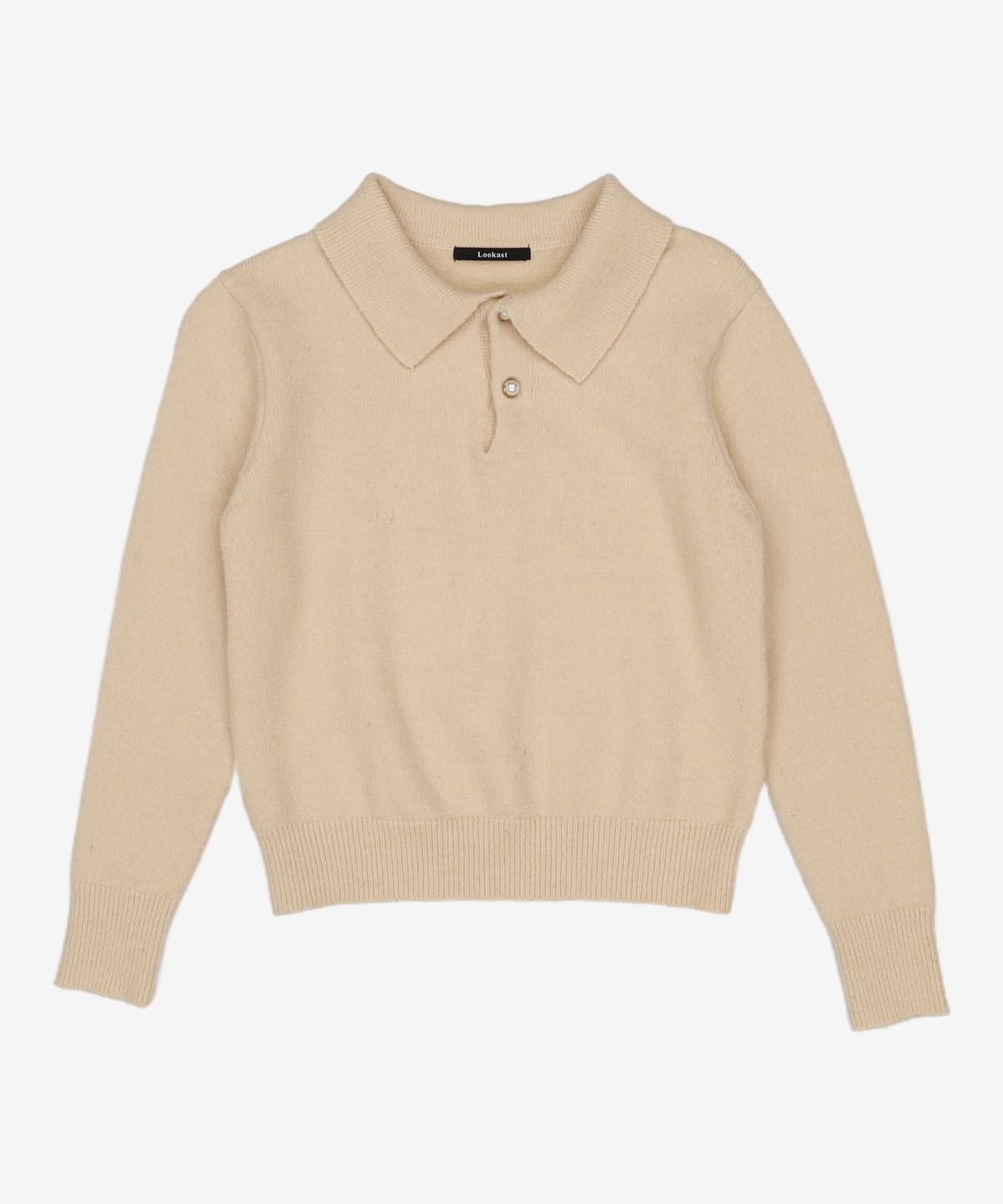 룩캐스트(LOOKAST) 아이보리 밸라 카라 니트 / IVORY BELLA COLLAR KNIT ONE