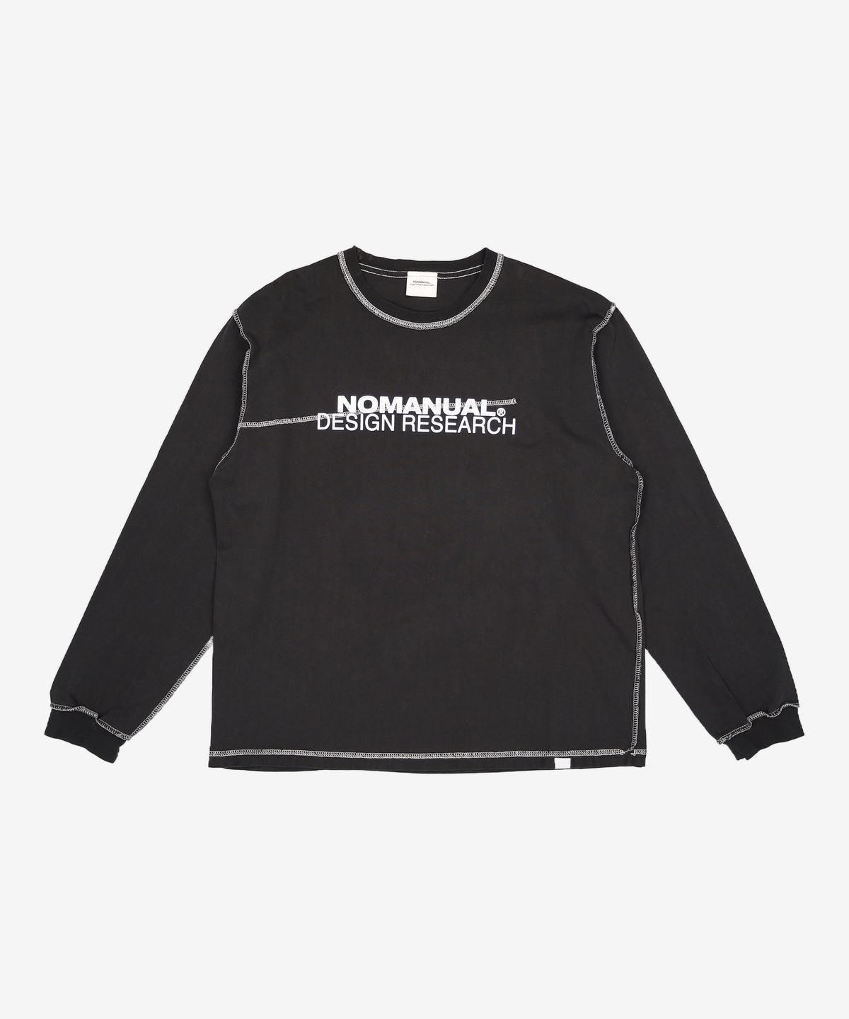 노매뉴얼(NOMANUAL) R.D LONG SLEEVE TEE - BLACK 100