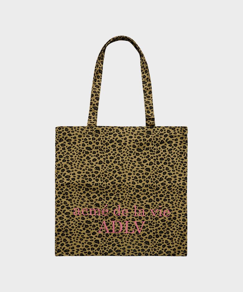 LEOPARD PINK PRINT BASIC LOGO ECO BAG