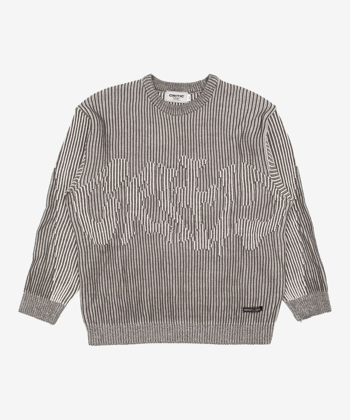 크리틱(CRITIC) Goth Logo Knit Dark Grey L