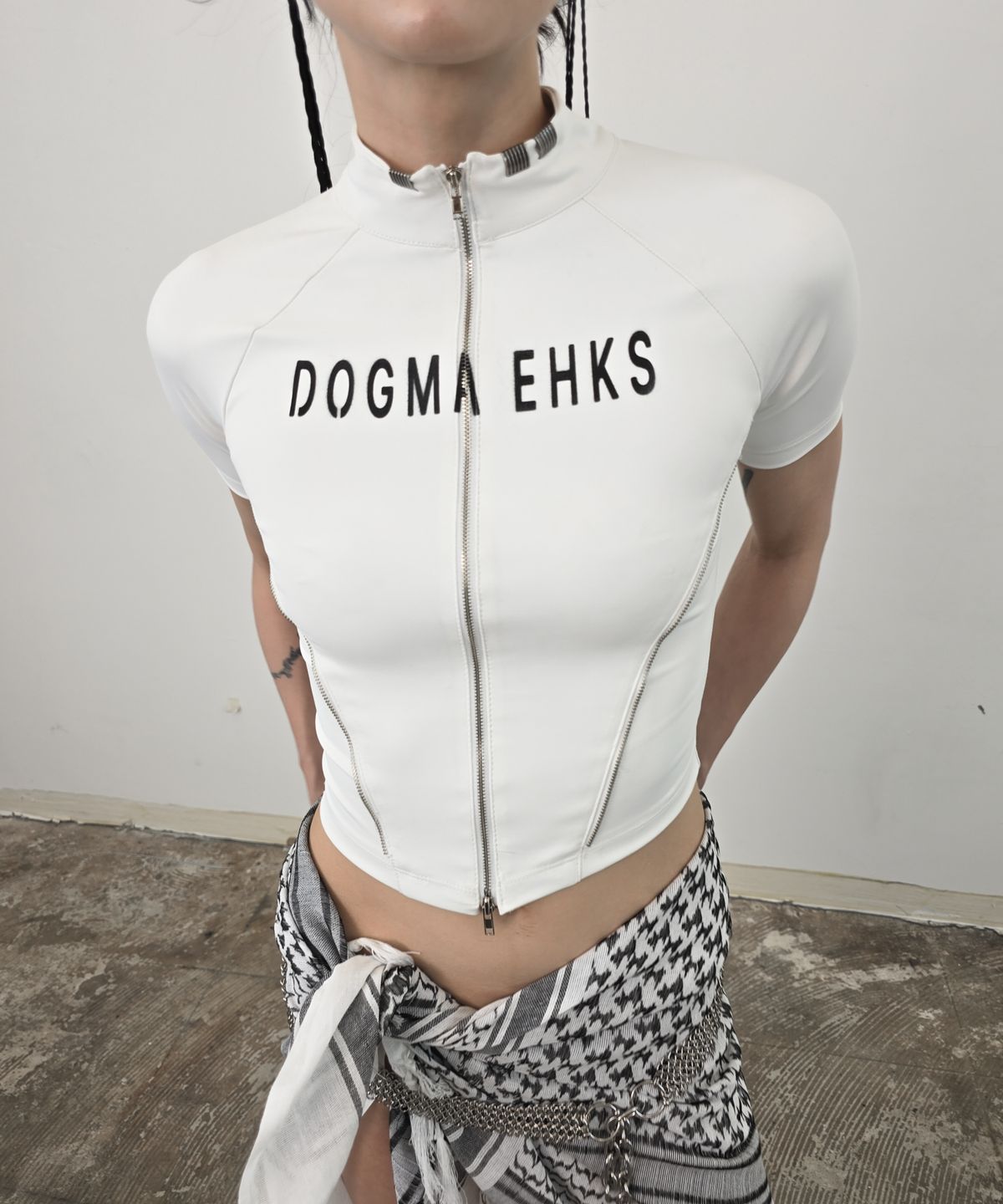 도그마 엑스(DOGMA EHKS) CYCLING HALF SLEEVE TOP WHITE