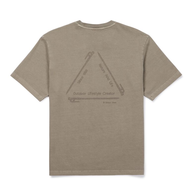 피그먼트 다잉 그래픽 반팔 티셔츠 (S26FUFTS66) Tan Gray