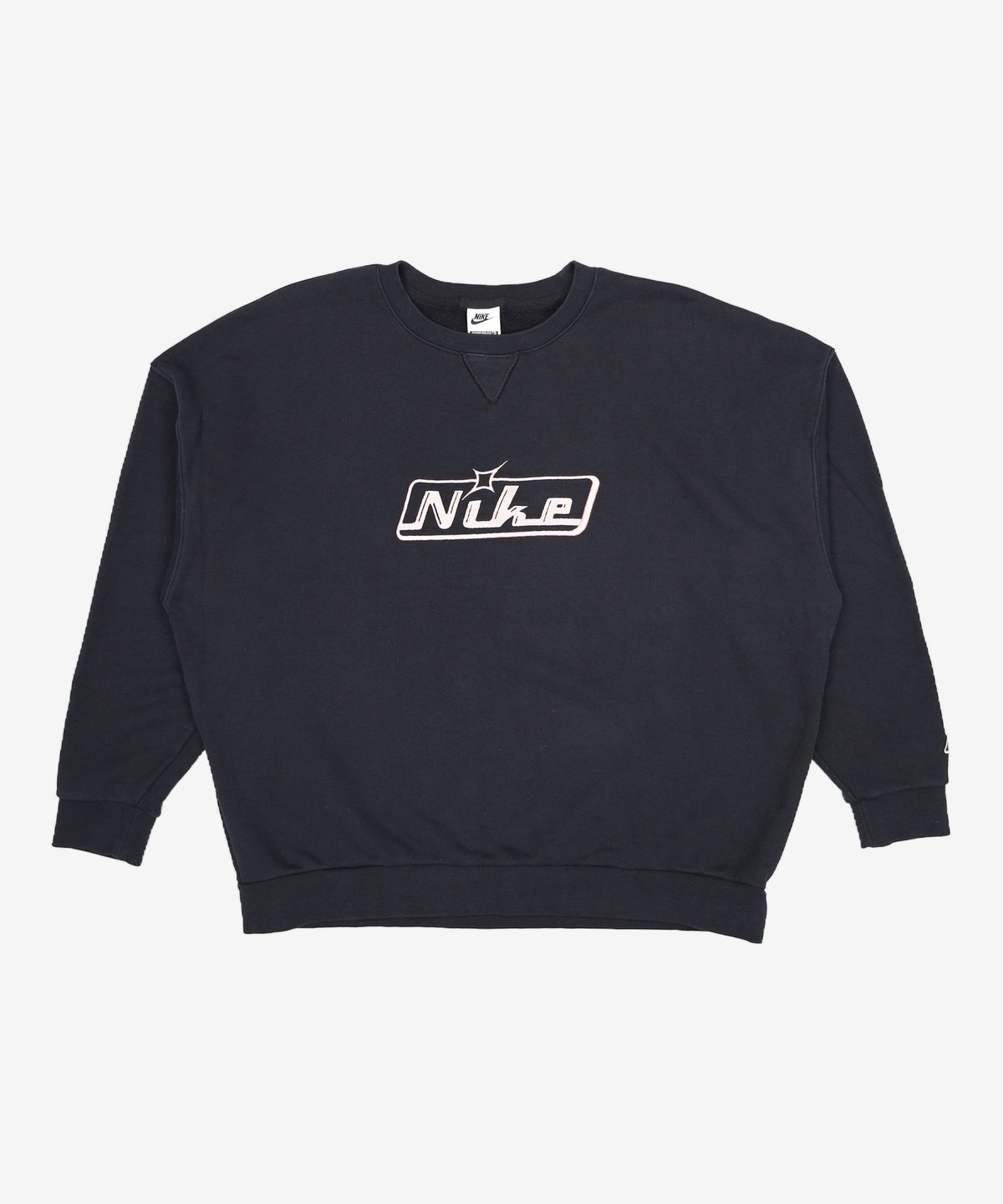 나이키(NIKE) 클럽 오버사이즈 크루넥 스웨트셔츠 M - 블랙:핑크 글레이즈 / HQ2957-010 100