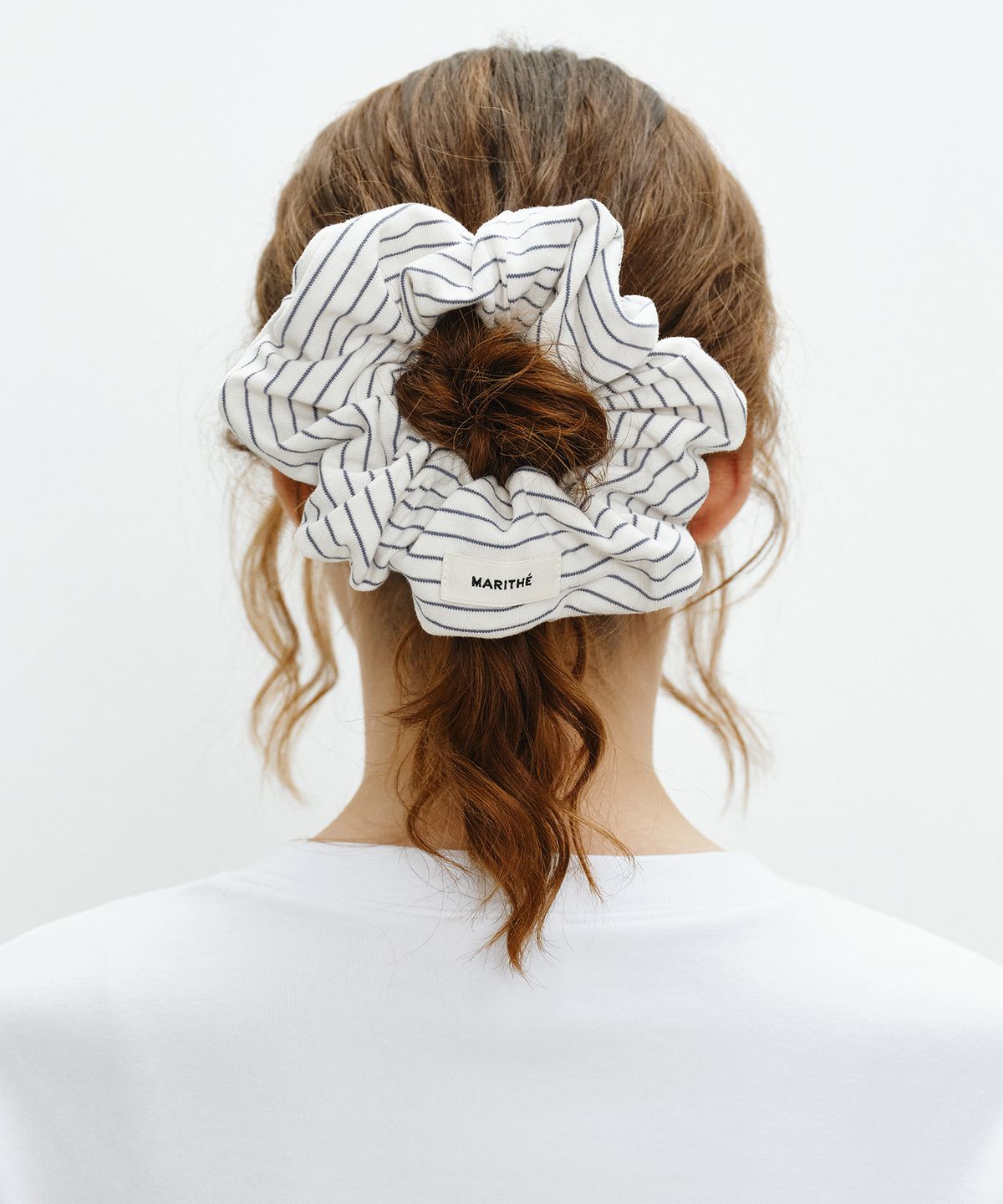 마리떼 프랑소와 저버(MARITHÉ + FRANҪOIS GIRBAUD) W BASIC COTTON SCRUNCHIE stripe