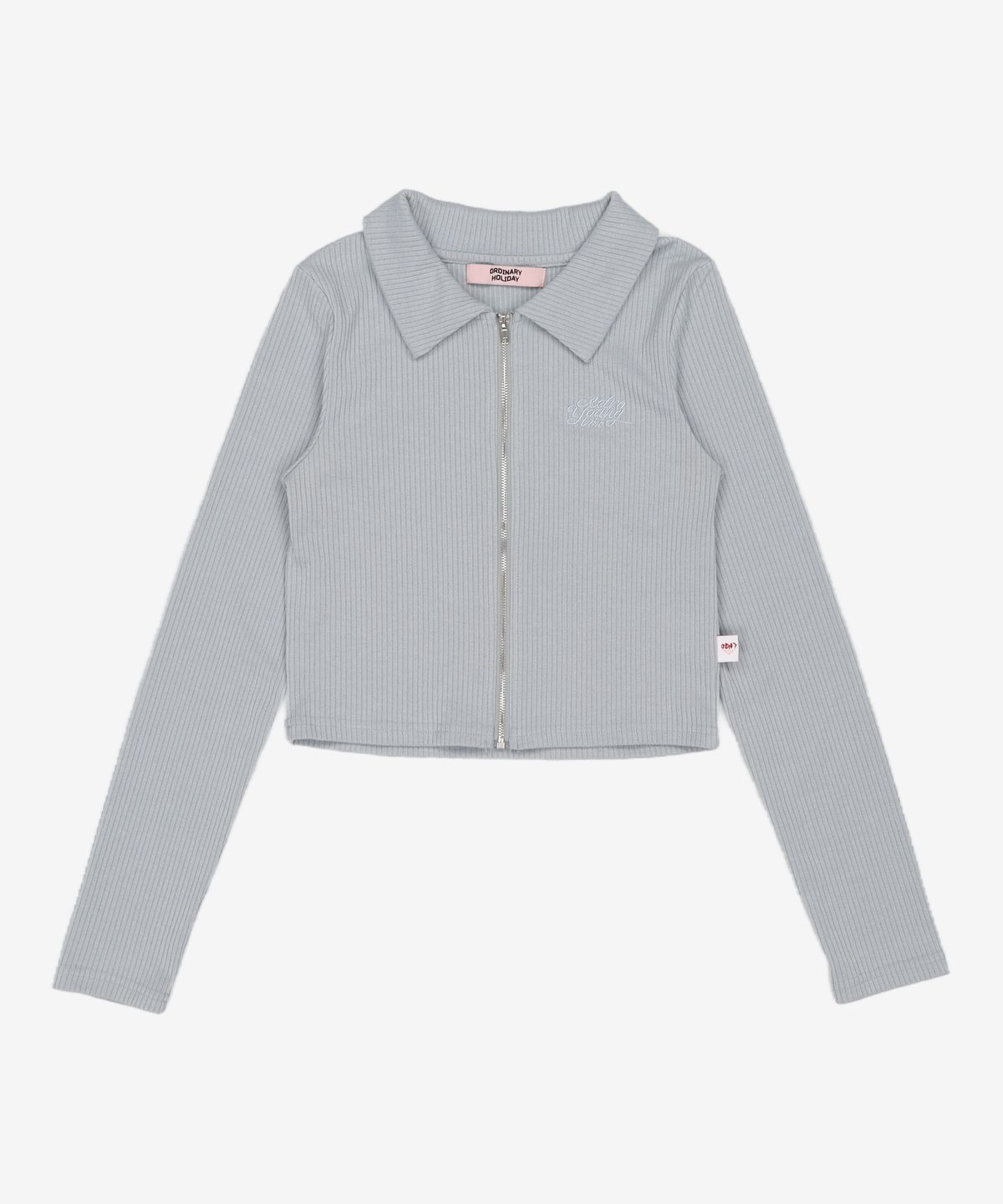 오디너리 홀리데이(ORDINARY HOLIDAY) 카라집업가디건 COLLAR ZIP-UP CARDIGAN FREE