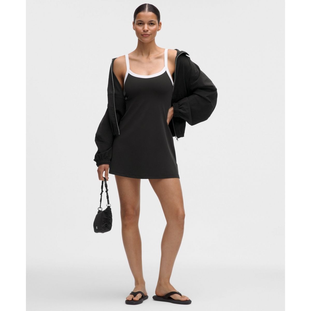 룰루레몬(LULULEMON) Align™ 리브드 트림 캐미 드레스  BLK WHT