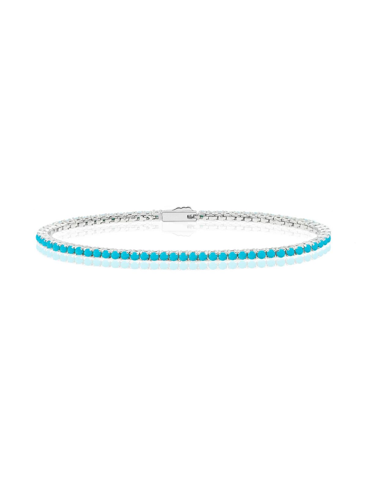 아이스볼(ICEBALL) Turquoise tennis bracelet 2mm (WG)