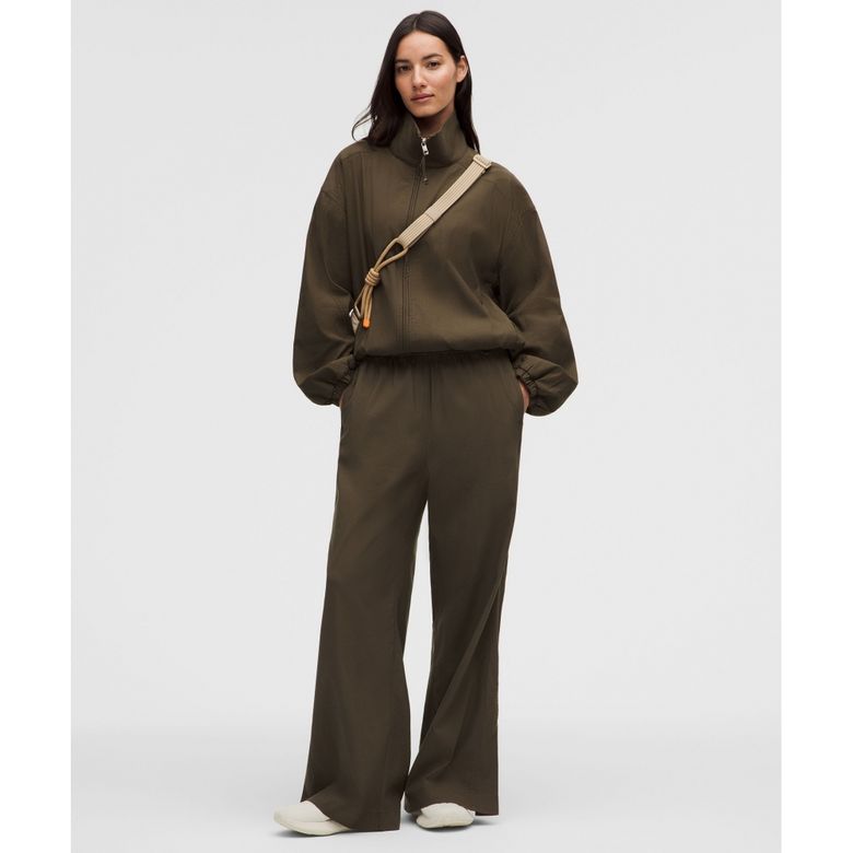 LuluLinen 하이라이즈 릴랙스 핏 팬츠 *레귤러  OVBR