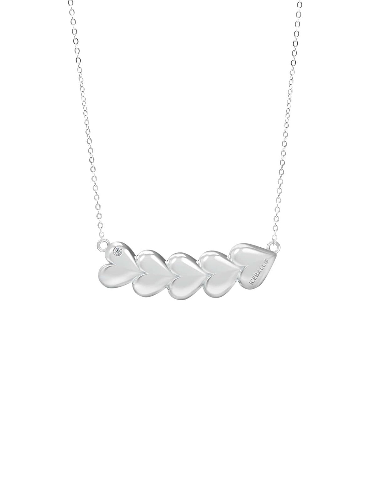 아이스볼(ICEBALL) Heart link necklace (WG)