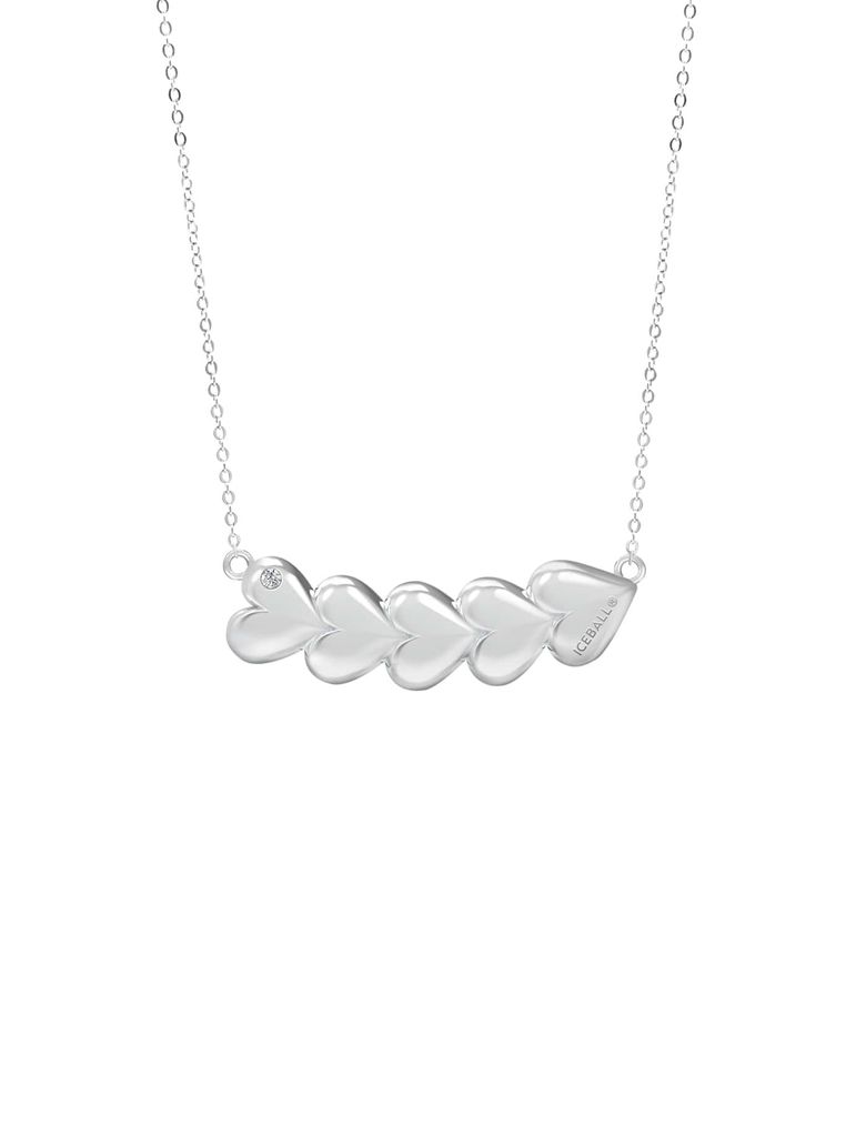 Heart link necklace (WG)