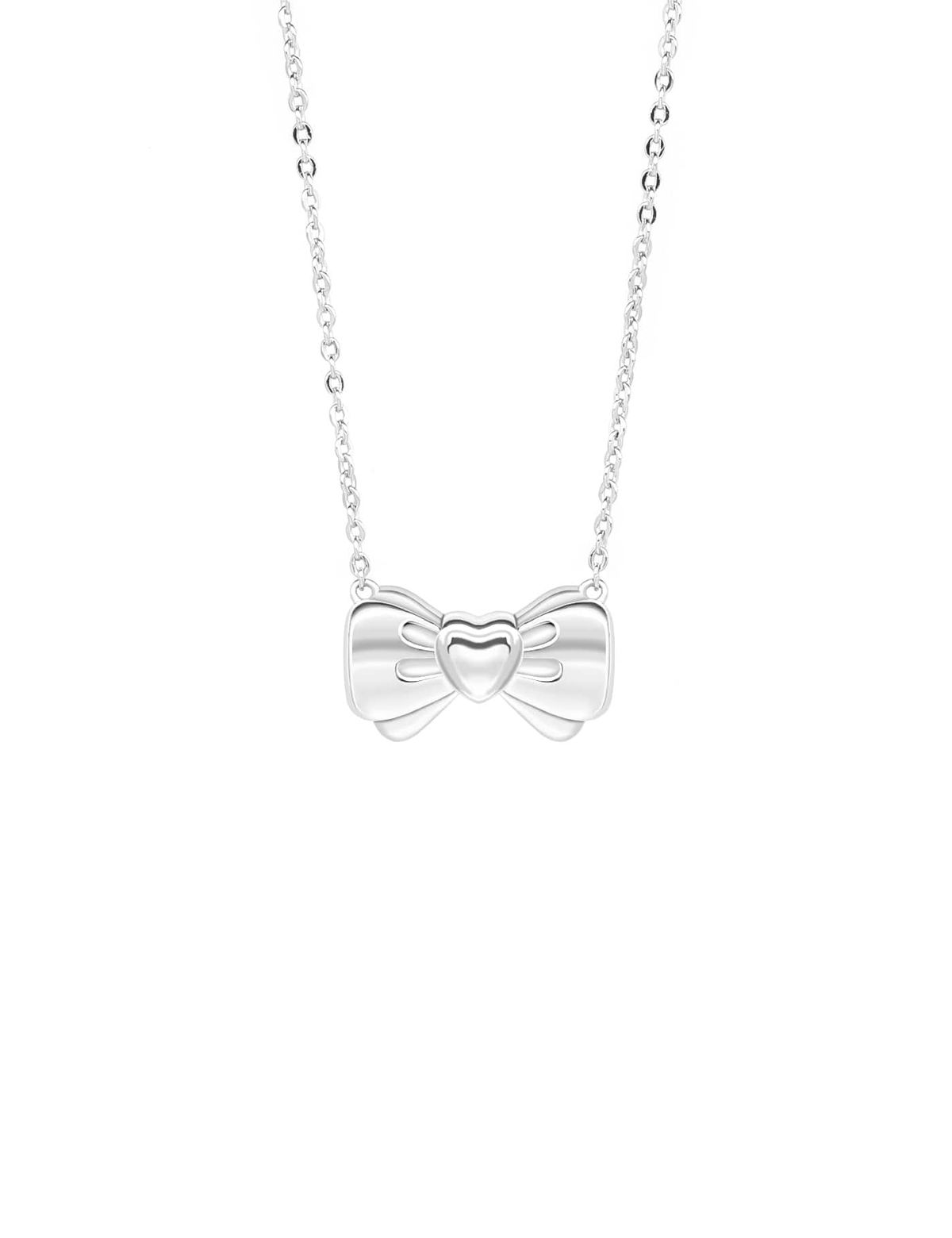 아이스볼(ICEBALL) Ribbon heart necklace (WG)