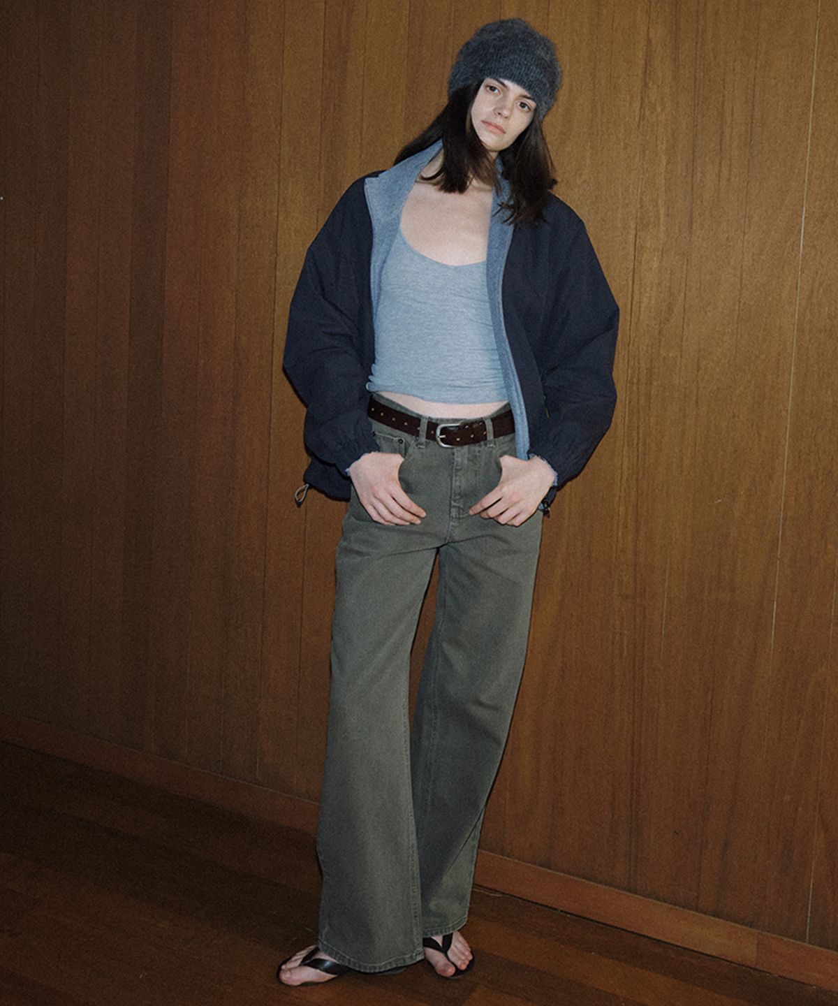 108파운드(108POUND) Paul Reversible Fleece Zip-up_Navy/Melange