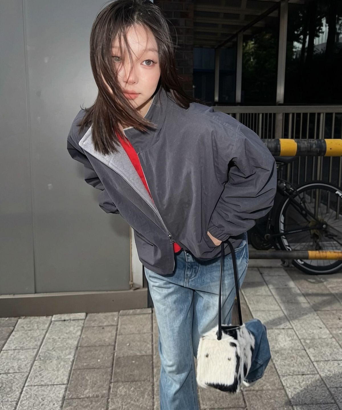108파운드(108POUND) Paul Reversible Fleece Zip-up_Navy/Melange