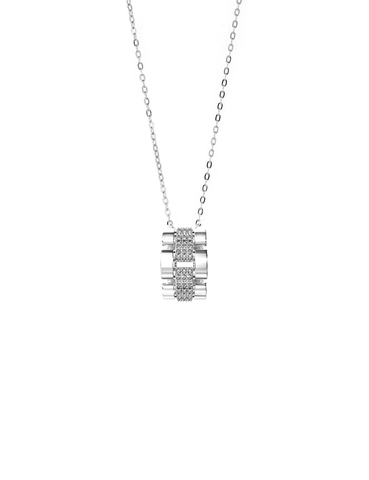 아이스볼(ICEBALL) Ice triple link necklace (WG)
